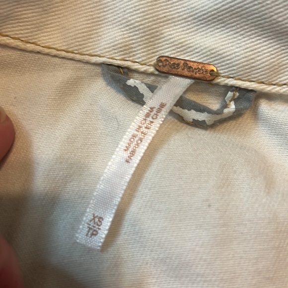 Free People Off-White Denim Jacket, XS - Picture 9 of 10